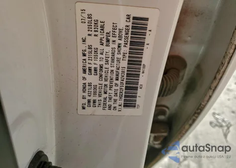 2015 Honda Accord Sport из США, поврежденный, VIN 1HGCR2F50FA243815